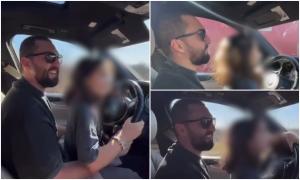 Copilul unei influenceriţe din România, filmat la volanul unei maşini. Reacţia tinerei: "Este o maşină automată"