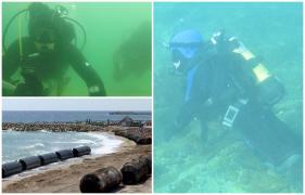 Descoperirea "misterioasă" făcută lângă plaja din Eforie Sud. Lucrările de înnisipare au fost oprite