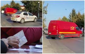 Cum a furat un bărbat un sac cu bani din maşina Poştei Române. A fugit cu 280.000 de lei, pensiile oamenilor din Chiajna