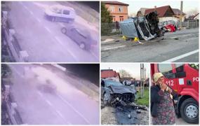 Un tată a 12 copii din Suceava, ucis de un şofer băut în timp ce se îndrepta spre şcoală ca să îşi ia băieţii. Momentul impactului violent surprins de camere