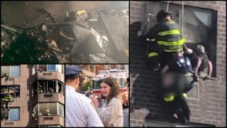 Incendiu puternic cu zeci de răniţi în New York. Momentul în care pompierii salvează o femeie de la etajul 20