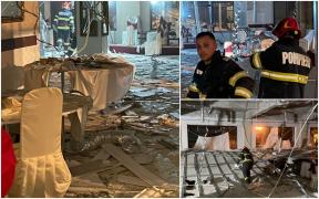 Filmul prăbușirii tavanului la nunta din Brăila. Mai întâi a căzut candelabrul pe masa mirilor, apoi s-a dezlănțuit teroarea