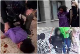 Momentul în care principala suspectă a atentatului din Istanbul este ridicată de poliţiştii turci. Sirianca ar fi fost recrutată de PKK