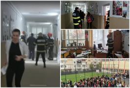 Incendiu la o şcoală din Botoşani: Peste 600 de elevi au fost evacuaţi de profesori