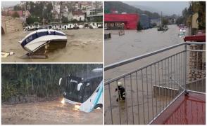 Inundaţii de proporţii: apele au luat pe sus maşinile şi au măturat tot în calea lor într-un oraş din Croaţia