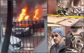 Filmul incidentului din Cartierul Francez, unde un Mercedes aproape nou a luat foc din senin: "De sub torpedou curgea plastic topit şi ardea"