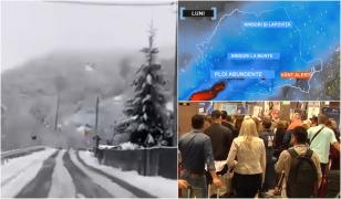 Cod galben de vreme rea în mai multe județe până la ora 18:00. Ploile și vântul au dat peste cap cursele aeriene, iar porturile au fost închise