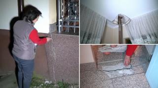 Case crăpate după lucrări la sistemul de canalizare, în Satu Mare. Oamenii dorm la rude, de teamă să nu le cadă pereții