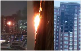 Şase etaje ale unui bloc din China au fost devastate de flăcări. 10 oameni au murit în incendiu