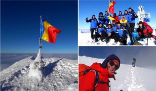 Observator, pe acoperișul țării. Am dus tricolorul în singurul loc din România în care se poate atinge cerul - Vârful Moldoveanu