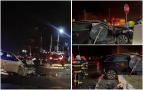 Două maşini s-au ciocnit violent în Corbeanca, după ce un şofer i-a tăiat calea altuia: 2 persoane au ajuns la spital