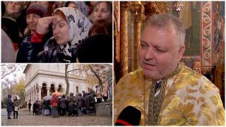 Pelerinaj la biserica Sf. Gheorghe din Capitală. Mii de enoriași stau la rând pentru a atinge mâna Sfâtului Nicolae și Brâul Maicii Domnului