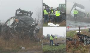 Om de afaceri din Buzău a murit într-un cumplit accident pe Drumul Morții E 85. Impactul a fost atât de violent, încât motorul a sărit la peste 5 metri distanță
