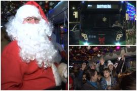 Cadouri de la Moş Crăciun. Ziua în care copiii primesc daruri în autobuz: "Va parcurge tot orașul"
