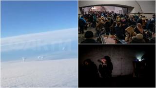 Ucraina a rămas fără 50% din sistemul energetic. Atacul masiv, filmat dintr-un avion, deasupra R. Moldova. Ruşii sapă tranşee în Crimeea