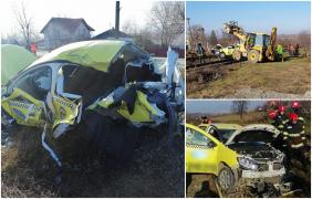 Taximetrist rupt de beat, spulberat de tren în Iași. Bărbatul avea o alcoolemie uriașă