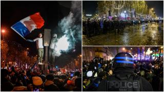 Haos în Franţa, la sfârşitul finalei Cupei Mondiale. Peste 200 de persoane au fost arestate, după ciocniri violente cu poliţia