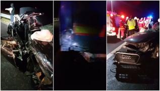 Un tânăr a intrat cu Audi sub TIR pe A1, în apropiere de Lugoj. Șoferul bolidului a scăpat ca prin minune