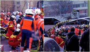 Victimele accidentului de la Pasajul Unirii, transportate la cinci spitale din Capitală. Peste 20 de persoane sunt rănite