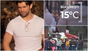 În calendar Crăciun, afară vreme ca de Paşte. În Capitală, oamenii au ieşit în tricou la plimbare. Meteorologii anunţă zile călduroase până la finalul anului
