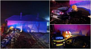 Proprietarii s-au trezit cu un VW în casă, în a doua noapte de Crăciun. Șoferul beat a trecut cu mașina prin zid și l-a dărâmat