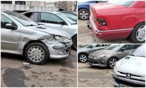 O șoferiță beată a făcut prăpăd în Galați: 9 mașini avariate, după ce a intrat cu mașina în zona pietonală din Orașul lui Moș Crăciun