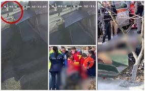 Ultimele minute din viaţa unui motociclist surprinse de camerele de supraveghere. Bărbatul de 30 de ani din Dolj a intrat în viteză într-un cap de pod