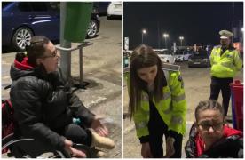 Mașina unei femei în scaun cu rotile, ridicată de Poliția Locală Constanța din parcarea unui supermarket. "Fix a mea e luată, mă! Care are semn, regulamentar"