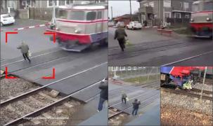 "A făcut-o praf". Momentul dramatic când o femeie de 70 de ani a alergat spre moarte direct în trenul care venea cu viteză