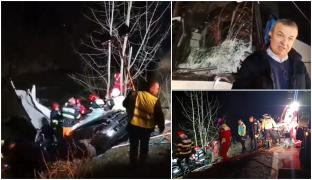 "A avut viteză, mi-a apărut în faţă". Trei tineri au murit pe loc, după ce mașina lor s-a izbit violent de un autocar, în Bistrița