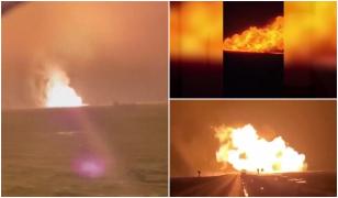 Un sat cu 700 de oameni, evacuat după ce conducta de gaz, care leagă Lituania și Letonia, a explodat. Flăcările, vizibile de la 17 km distanță