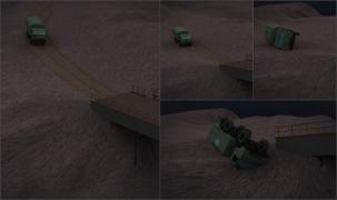 ANIMAȚIE GRAFICĂ. Cum s-a produs accidentul din Gorj, în care trei mineri au murit. 25 de oameni, înghesuiți într-un camion care a căzut de pe pod