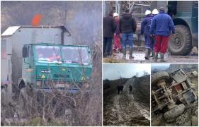Minerii nu s-au mai urcat azi în "camioanele morții", la cariera Jilț din Gorj. Au mers pe jos, de teamă să nu se repete tragedia