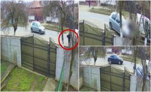 Momentul teribil în care o maşină scăpată de sub control loveşte în plin o femeie, surprins de camere. Victima, aruncată câțiva metri în aer