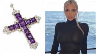 Pandantivul Prinţesei Diana, cumpărat la licitaţie de Kim Kardashian. Cât a plătit vedeta pentru crucifixul cu ametist