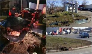 Filmul accidentului din Constanţa în care un șofer a fost proiectat prin parbriz. Mașina s-a rostogolit zeci de metri, apoi a luat foc