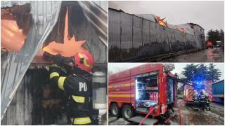 Incendiu violent în Voluntari. Un bloc a fost evacuat, mesaj de avertizare pentru populație. Traficul rutier, oprit pe Centura București