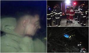 Filmul urmăririi nebune din Iași, terminat în râu. Șoferul fugar și poliția au plonjat cu mașinile în apă