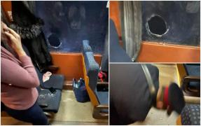 Tren de călători atacat cu pietre, aproape de Botoşani. Cioburile din geamul făcut ţăndări au tăiat pe față o pasageră