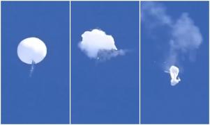 Momentul în care americanii doboară cu o rachetă balonul spion al chinezilor. Reacția Beijingului