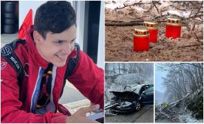 "Un tragic și nedrept accident". Alex,  băiatul de 14 ani ucis de un copac prăbușit peste mașina părinților, iubea sportul şi visa să fie campion 