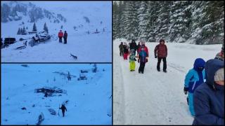 Anchetă la Cabana Capra, după cele două avalanşe uriaşe. Poliţiştii încearcă să identifice şoferii cazaţi pentru a-i amenda
