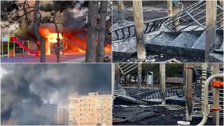 Loc de joacă din Capitală, incendiat de doi adolescenţi teribilişti. Fumul gros a creat panică printre locuitori