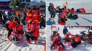 De pe pârtie, direct la spital: Zeci de schiori au căzut ca secerați, din cauza "figurilor" complicate și a lipsei de experiență