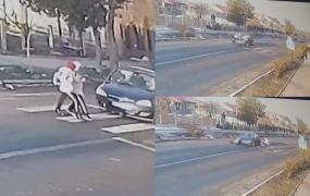 Momentul când o elevă de 13 ani din Buzău este lovită în plin pe trecerea de pietoni. La volan se afla un bărbat de 83 de ani