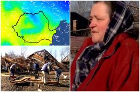 Dezastrul lăsat în urmă de 5 minute de vreme rea: Valeria gătea când acoperişul i-a zburat de deasupra capului. Localnicii spun că au văzut moartea cu ochii