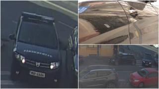 Reacţia şoferului care s-a trezit cu maşina zgâriată de un jandarm, după ce a parcat-o în mijlocul drumului