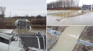 Podul de la Luțca, prăbușit anul trecut, arată și acum ca după bombardament. Autoritățile vin cu noi promisiuni