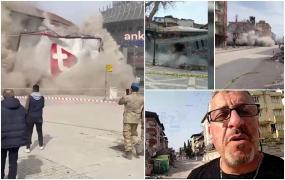 "Doamne, nu se mai termină odată!" Tată și fiică, prinși de noul cutremur din Turcia în casa abandonată. Veniseră să își ia câteva lucruri când pereții s-au prăbușit