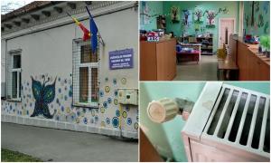 Filmul accidentului de la grădinița din Deva, unde o fetiță a fost opărită cu apa fierbinte din calorifer. Educatoarea a ajuns și ea la spital